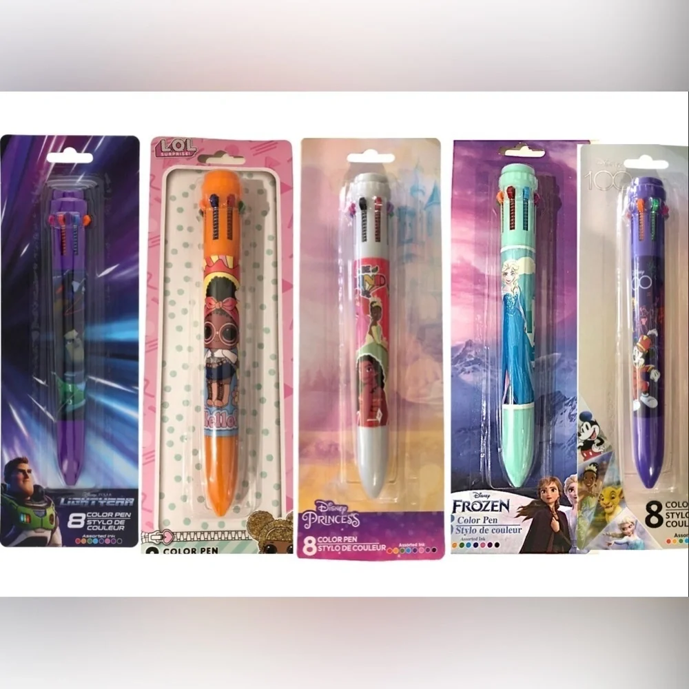 5pack Disney & LOL Surprise Children's Licensed Character‎ Multicolored Pens